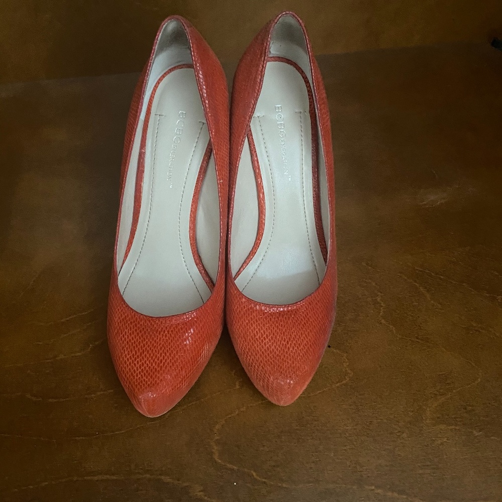 BCBGeneration Orange Heels